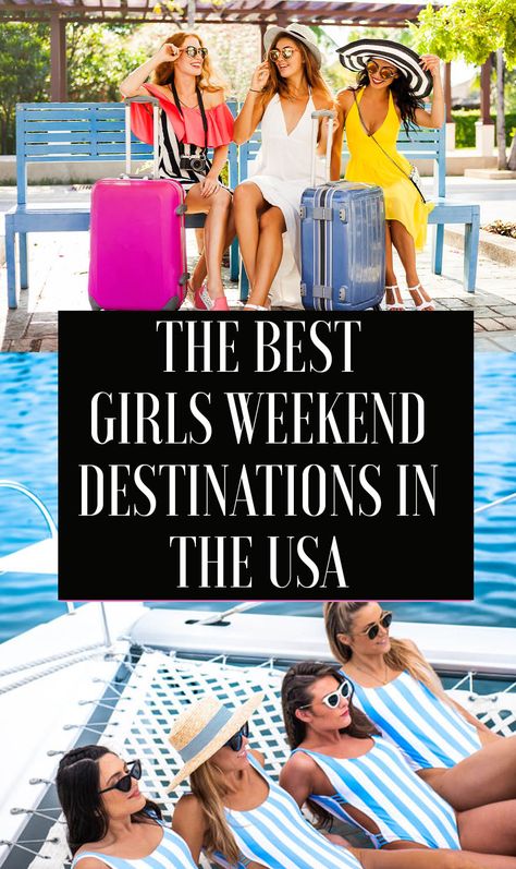 Best Girls Trip Destinations, Birthday Itinerary, Weekend Beach Trip, Girls Trip Destinations, Goodie Bag Ideas, Girlfriend Trips, Weekend Routine, Girls Beach Trip, Girls Weekend Getaway