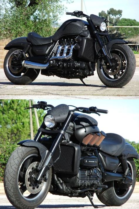 Triumph Rocket Roadster ‘Rocketter’ by Dino Romano Muscle Bike Motorcycles, Triumph Rocket 3 Custom, Triumph Rocket 3r, Triumph Rocket 3 Gt, Roadster Bike, Triumph Rocket 3, Apocalyptic Vehicles, Kawasaki Vulcan S, Moto Triumph