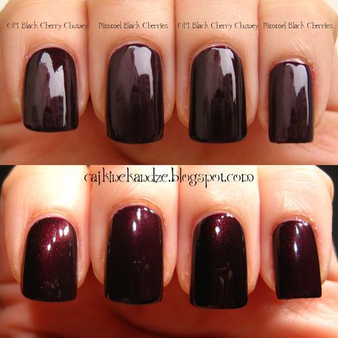 Black Cherry Gel Nails, Black Cherry Chutney Opi Dip, Black Cherry Chutney Opi Gel, Cherry Mocha Nails Opi, Chocolate Cherry Nails, Black Cherry Nails Acrylic, Black Cherry Opi, Opi Semi Permanent, Black Cherry Nail Color