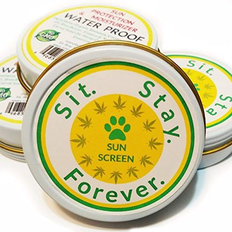 Sit. Stay. Forever.. Organic Pet Sunscreen and Moisturizer, All Natural, 2 oz tin, Made in USA -- For more information, visit image link. (This is an affiliate link) Pet Sunscreen, First Pet, Organic Sunscreen, Sun Screen, Stay Forever, Raspberry Seeds, Carrot Seeds, Lemongrass Essential Oil, Red Raspberry