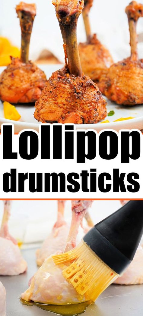 Chicken Leg Drumstick Recipes, Chicken Drumstick Pops, Different Ways To Cook Chicken Drumsticks, Chicken Drumstick Appetizer, Grilled Chicken Legs Easy, Lollipop Chicken Drumsticks Recipe, Baked Chicken Lollipops Recipe, Lollipop Chicken Legs Recipes, Popsicle Chicken Drumsticks