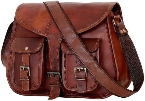 Amazon.com: Ruzioon Goat Leather Crossbody Purse Women Shoulder Bag Satchel Ladies Travel Purse Genuine Leather Brown : Clothing, Shoes & Jewelry Best Purses, Women Shoulder Bag, Travel Purse, Goat Leather, Leather Crossbody Purse, Tote Bag Leather, Leather Travel, Womens Purses, Crossbody Purse