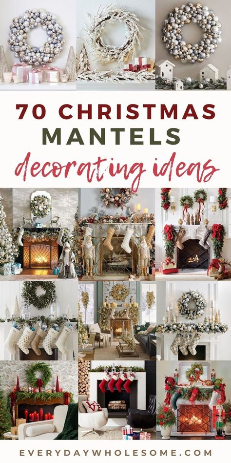 50 Christmas mantel, christmas mantles, mantel decorating ideas, mantle ideas, Christmas decor, decor ideas, decorations, christmas decor ideas DIY, christmas decor ideas 2021 trends, decor outdoor, christmas mantles ideas fireplaces, christmas fireplace decor, fireplace mantels, fireplace decorations, fireplace christmas decorations, #christmasmantel #christmasmantle #christmasdecor #christmasdecorideas #christmasmantles #christmasmanteldecorations #christmasmantledecor, #christmasfireplace Elegant Fireplace Christmas Decor, Traditional Christmas Mantel Decorating Ideas, Fireplace Christmas Decorations Diy, Large Mantel Christmas Decor, Decorating Mantel Ideas For Christmas, Fireplace Ideas Christmas Mantles, Fireplace Mantels For Christmas, Elegant Mantle Christmas Decor Ideas, Red And Gold Christmas Mantle Decor