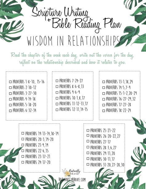 Wisdom in Relationships: Scripture Writing + Bible Reading Plan – Radiantly Brave Proverbs Reading Plan, Bible Plans For Couples, Scripture On Relationships, Marriage Bible Study Plan, Scripture For Relationships, Bible Reading Plan For Couples, Bible Studies For Couples, Couples Bible Study Plan Dating, September Bible Reading Plan