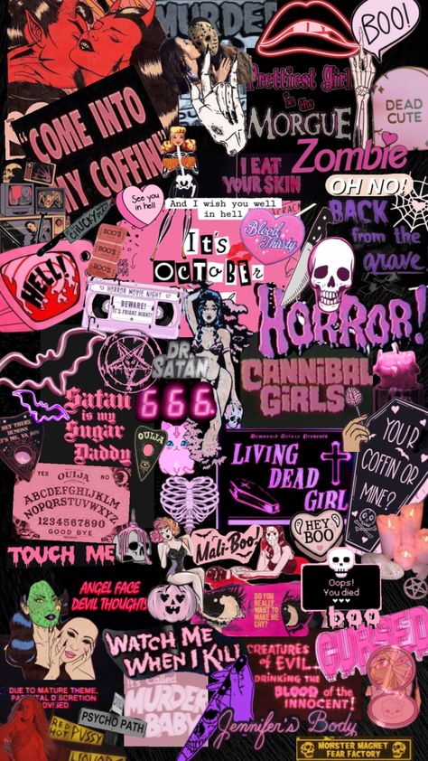 #halloween #horror #girly #spooky #vintagehalloween #spookyvibes Trippy Iphone Wallpaper, Halloween Wallpaper Iphone Backgrounds, Halloween Wallpaper Cute, Iphone Wallpaper Classy, Scary Wallpaper, Goth Wallpaper, Iphone Wallpaper Kawaii, Emo Wallpaper, Horror Themes