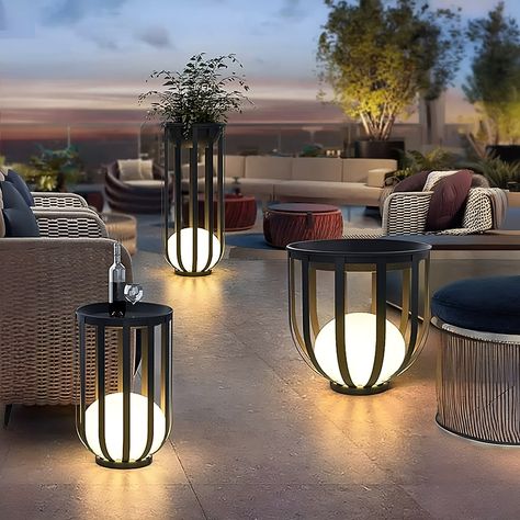 Decks Designs, Patio Decks, Porch Light Fixtures, Outdoor Lamps, Waterfalls Backyard, Outdoor Floor Lamps, Ideas Patio, Outdoor Decor Backyard, Plant Stands