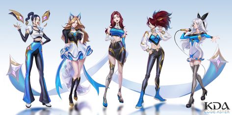 ArtStation - KDA Fanart Code:Aster Kda Fanart, Star Symbol, League Of Legends Game, I Did It Again, Band Outfits, Skin Line, League Of Legends Characters, Push It, Short Comics