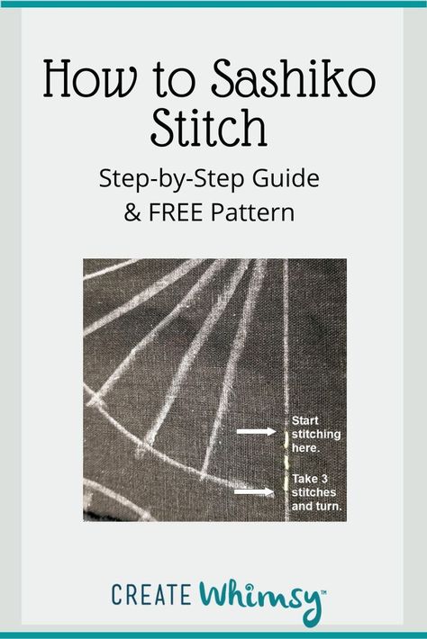 Learn How to Sashiko Stitch for slow, meditative stitching. It's easy, portable and requires just a few supplies. Sashiko Jacket, Sashiko Tutorial, Japanese Quilt Patterns, Sashiko Stitching, Boro Stitching, Sashiko Pattern, Japanese Quilts, Sashiko Embroidery, Scrap Fabric