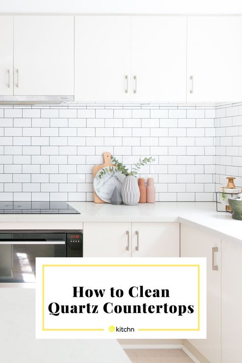 In six easy steps, cleaning professionals share how to effectively clean your quartz countertop. How To Clean Quartz, Clean Quartz Countertops, Quartz Counter, Professional Cleaners, Quartz Countertop, Cleaning Companies, Organizing Tips, Household Cleaners, Marble Granite