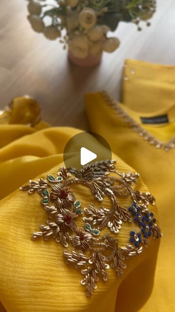 F L O R A L   C R U S H on Instagram: "They can’t take their eyes off you when you shine bright in this beautiful yellow, hand-embroidered suit and dupatta with minimal yet intricate details creating an appealing festive look! Pair it with your favourite jutti and you’re all set to celebrate! 

Shop @floral.crush 

DM to order.
#reels #punjabisuits #suits #salwarsuit #handemnroidered #womenswear #festive #festivewear #reelsvideo" Embroidered Suit, Festive Look, Punjabi Suits, Salwar Suits, Festival Wear, Shine Bright, Intricate Details, R A, Hand Embroidered