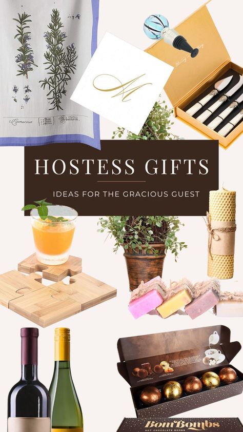 hostess gift ideas Homemade Hostess Gifts, Respecting Others, Party Hostess Gifts, Monogram Cocktail Napkins, Gourmet Hot Chocolate, Hostess Gift Ideas, Show Respect, Pre Party, Good Manners