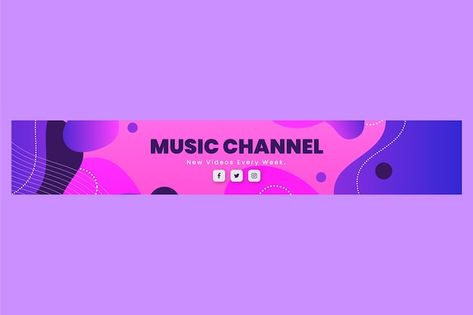 Free vector gradient youtube banner | Free Vector #Freepik #freevector #channel-banner #youtube-banner #corporate-banner #website-banner Youtube Banner Dj Music, Youtube Banner Song Channel, Youtube Banner Lofi Song, Youtube Banner Music Channel, Aesthetic Youtube Banner 2560x1440, You Tube Banner, You Tube Banner 1024×576, Music Banner, Facebook And Instagram Logo