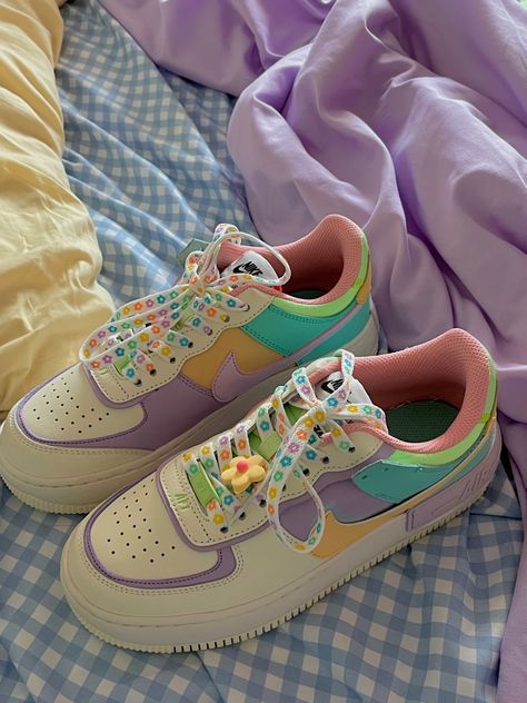 nike air force 1, nike, shoes, colorful shoes, pastel shoes Pastel Shoes Sneakers, Colorful Nike Shoes Women, Nike Cute Shoes, Nike Cool Shoes, Cute Colorful Shoes, Nike Pastel Shoes, Nike Colorful Shoes, Cute Sneakers Nike, Summer Pastel Outfits