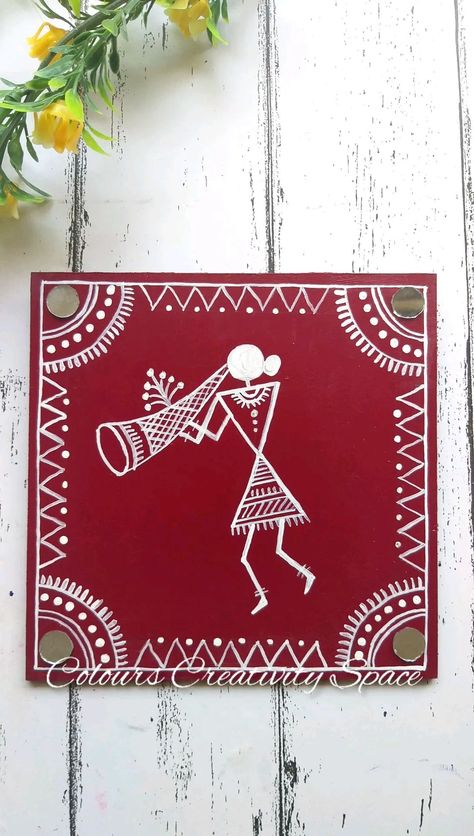 colours_creativity_space on Instagram: Warli Wall Art Decor ❤Like,Share ❤ Follow @colours_creativity_space DM For Purchase, can be customized according to requirements on Canvas… Warli Art Motifs, Warli Paintings Easy, Warily Art, Warli Art On Canvas, Warli Art Easy, Warli Wall Art, Warli Paintings, Lipan Art, Worli Painting