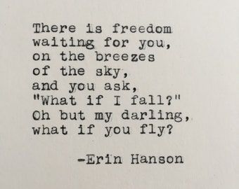 Atticus Quotes, Notes Quotes, Darling Quotes, What If I Fall, Fly Quotes, Fitzgerald Quotes, What If You Fly, Vintage Typewriter, Framed Quotes