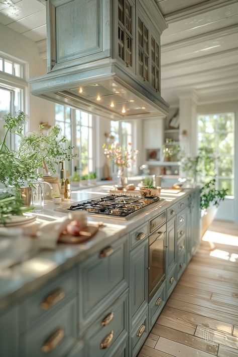 French Interior Kitchen, French House Kitchen, Vintage Style Kitchen Ideas, French Cottage House Interior, Cottage Vintage Kitchen, French House Interior Design, Living Room With Kitchen Designs, French Cottage Interior Design, House Inspiration Kitchen