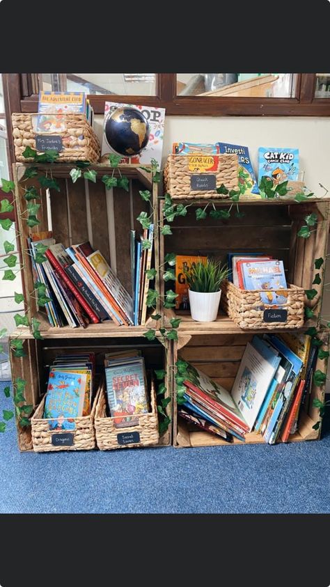 Natural Reading Area Eyfs, Natural Book Corner, Neutral Reading Corner Classroom, Small Reading Area Classroom, Reading Corner Year 1, Ks2 Reading Area, Ks1 Book Corner Ideas, Reading Area Year 1, Book Corner Ideas Classroom Ks2