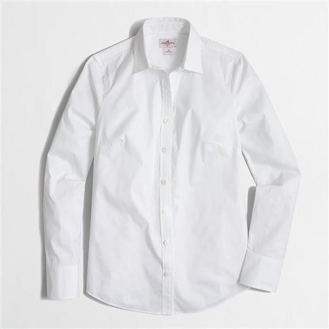 J Crew Factory, White Shirt, J Crew, Button Up, Button Down Shirt, White