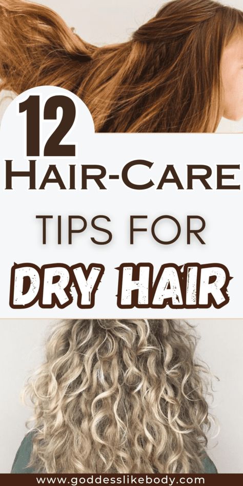 Best Hair Care Routine For Damaged Hair, Hair Oil For Dry And Frizzy Hair, Extremely Dry Hair Remedies, Why Is My Hair So Dry, How To Treat Dry Hair, Dry Hair Hairstyles, Long Hair Products, Dry Hair Routine, Dry Hair Remedies