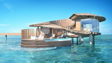 Gallery of Kengo Kuma Designs Luxury Villas for Red Sea Project in Saudi Arabia - 2 Red Sea Project, Water Hotel, Hotel Exterior, Tourism Development, Water Villa, Airport Design, Kengo Kuma, Water House, Resort Design