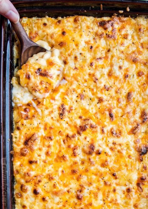 Creamy Baked Mac and Cheese (Contest-Winning!) - The Chunky Chef Best Thanksgiving Sides, Side Dishes For A Crowd, Creamy Baked Mac And Cheese, Thanksgiving Recipes Side Dishes Easy, Creamy Broccoli Cheddar Soup, Butternut Recipes, Chunky Chef, Baked Mac And Cheese Recipe, Baked Mac N Cheese