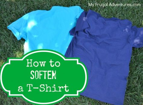 how to soften a t-shirt #MyVeganJournal How To Make T Shirts Soft, How To Make Clothes Softer, Soften T Shirts, Get Thick, Crafts And Diy, Fun Run, Vintage Soft, Boiling Water, Making Shirts