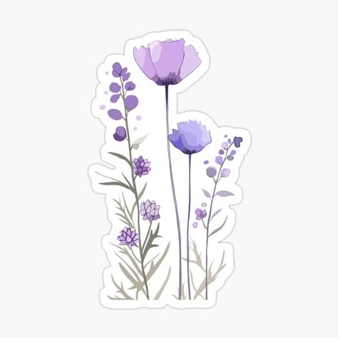 Purple Scrapbook Stickers, Pink And Purple Stickers, Lotus Sticker, Xmas Stickers, Purple Stickers, Purple Watercolor Flowers, Pink Scrapbook, Purple Books, Xmas Sticker