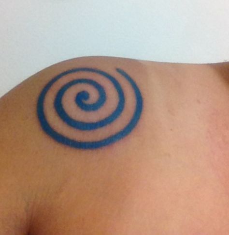 Blue Spiral Tattoo, Spiral Tattoo Ideas Swirls, Red Swirl Tattoo, Swirl Star Tattoo, Spiral Star Tattoo, Swirl Tattoo Spirals, Whirlpool Tattoo, Spiral Tattoo Ideas, Spiral Tattoo