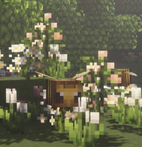 Minecraft Aesthetic, Minecraft, Flowers, Green