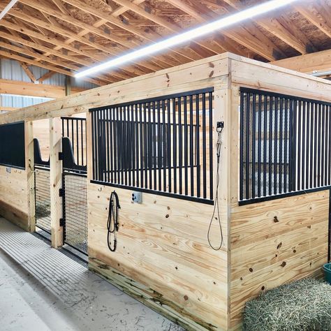 Luxury Horse Stalls, Horse Stall Fronts, Horse Stalls Doors, Custom Horse Stalls, Stall Doors, Barn Windows, Luxury Horse, Horse Farm Ideas, Stall Fronts