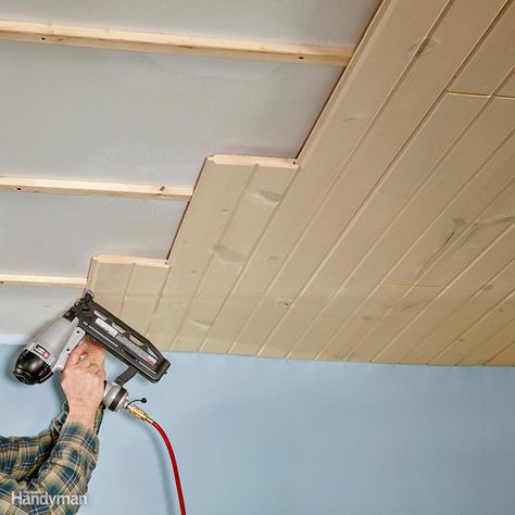 Groove Ceiling, Wood Plank Ceiling, Shiplap Ceiling, Tongue And Groove Ceiling, Plank Ceiling, Basement Ceiling, Wood Ceilings, Tongue And Groove, Home Repairs