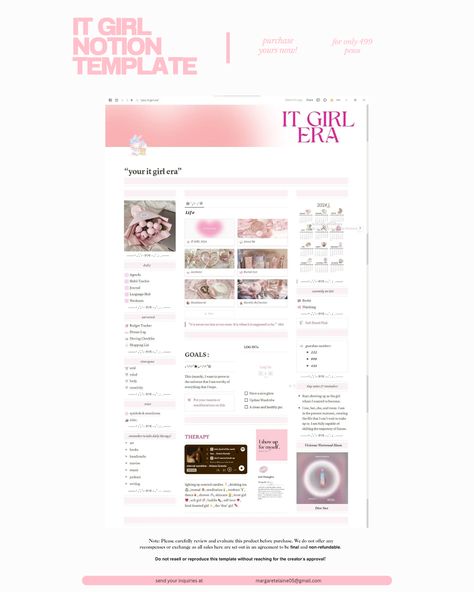 free notion template Pink Notion Template, Pink Notion, Soft Pink Aesthetic, Aesthetic Revolution, Notion Inspo, Aesthetic Notion, The It Girl, Creative Playground, Kids Planner