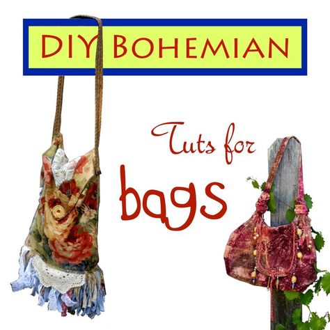 Boho Bags Diy Tutorials, Diy Boho Purse, Boho Bags Diy Free Pattern, Bohemian Bags Handmade, Boho Bags Diy, Diy Boho Bag, Diy Fabric Purses, Purses Diy, Boho Style Purses