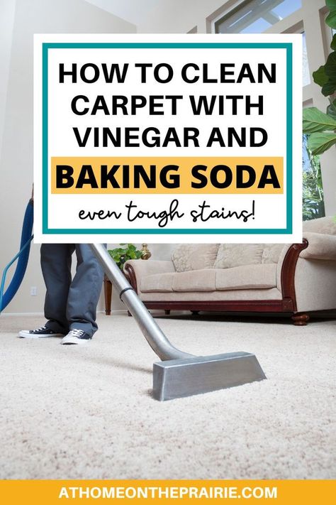 Cleaning Carpets With Vinegar, Carpet Cleaner Homemade Stains, How To Clean Carpet Stains, Rug Cleaning Hacks, Clean Carpet Stains, Baking Soda Cleaning Hacks, Spot Cleaning Carpet, All Natural Cleaning, Baking Soda Cleaner