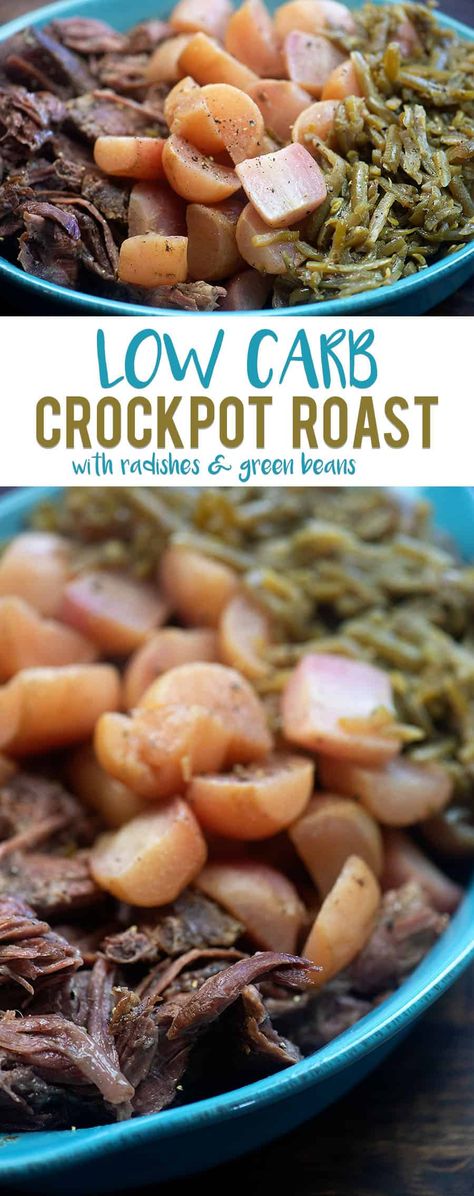 Low Carb Crockpot, Crock Pot Roast, Crockpot Pot Roast, Radish Recipes, Crockpot Roast, Boiled Egg Diet Plan, Low Carb Diets, Comfort Food Recipes Dinners, Crock Pot Recipes