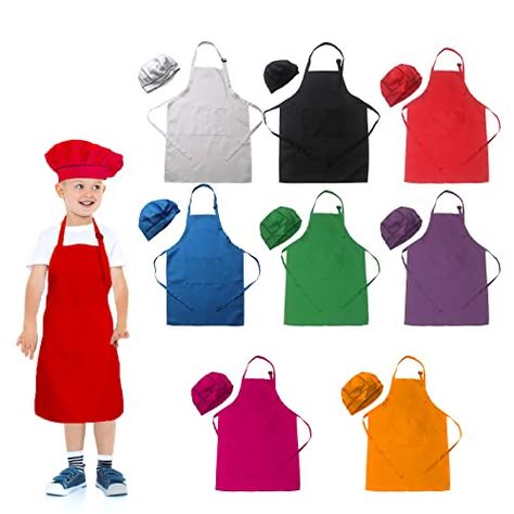 Baking Kits, Kid Chef, Baking Kit, Chef Kitchen, Chef Hat, Bib Apron, Baking With Kids, Chefs Hat, Chefs Kitchen