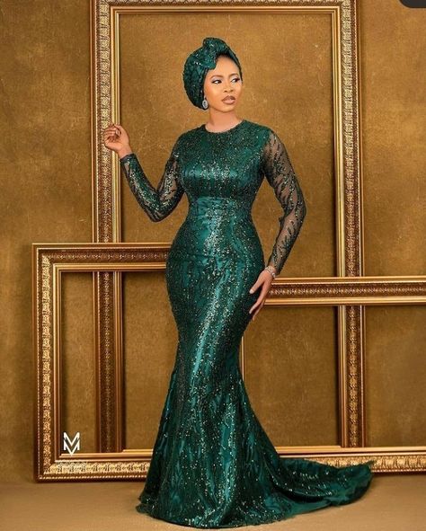 Materials Gown Style For Ladies, Latest Lace Styles Latest Lace Styles For Wedding, Green Prom Dresses Mermaid, Latest Lace Gown Styles Aso Ebi, Latest Lace Gown Styles, Changing Dresses, Lace Gown Styles Aso Ebi, Eid Fits, Short Dreadlocks