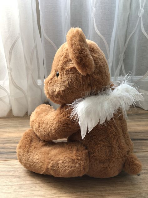 Baby Remembrance, Angel Teddy Bear, Diy Teddy Bear, Angel Bear, Baby Heartbeat, Memory Bear, Human Ashes, Infant Loss, Softies