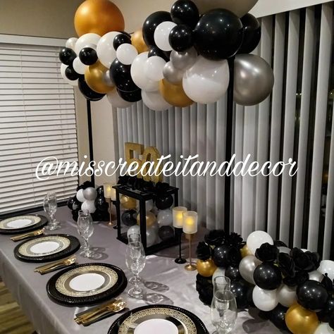 Birthday party setup. Created by Miss Create-IT and Decor Birthday Setup At Home, Birthday Party Room, Men Birthday Party, Birthday Setup, Vegas Birthday, Party Setup, Birthday Inspo, Men Birthday, Party Room