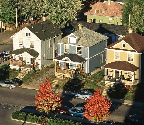 Midwest Home Aesthetic, New England Neighborhood, Eerie Neighborhood, Run Down Neighborhood, 50s Neighborhood, Small Town Neighborhood, Small Neighborhood Aesthetic, Summer Neighborhood Aesthetic, 1950s Neighborhood