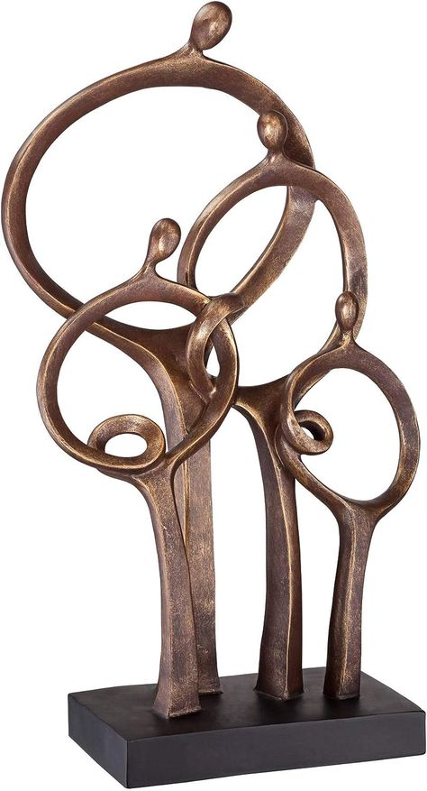 Kensington Hill Abstract Family Modern Rustic Standing Sculpture Tall 19 1/4" High Bronze Brown Cast Resin for Living Room Dining Bathroom Bedroom Office End Table Book-Shelf Mantle Dresser Family Sculpture, Traditional Sculptures, Love Statue, Reno Ideas, Contemporary Sculpture, Design Toscano, Euro Style, Modern Sculpture, Abstract Sculpture