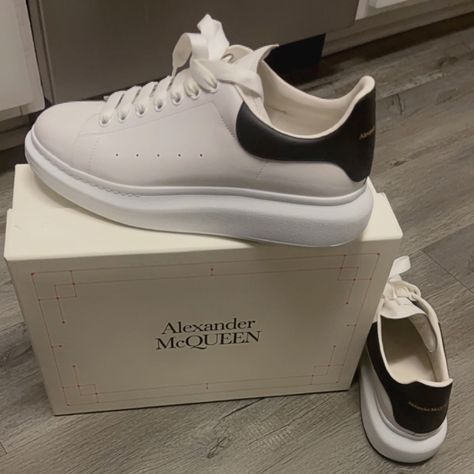 Alexander Mcqueen Men Size 12. Almost Brand New. Worn Twice For Photo Shoots. Zapatos Alexander Mcqueen, Alexander Mcqueen Zapatos, Alexander Mcqueen Men Sneakers, Alex Mcqueen, High Cut Sneakers, Spongebob Drawings, Alexander Mcqueen White, Leather Sneakers Men, Painted Sneakers