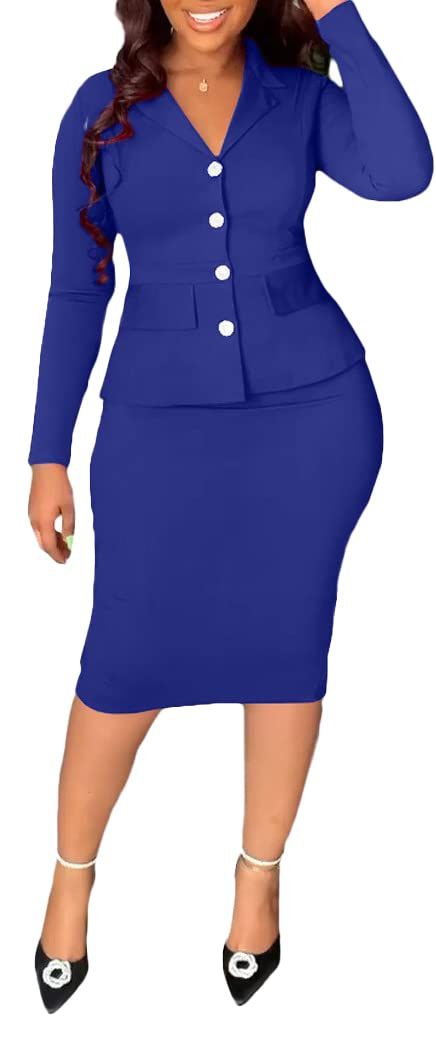 Black Womens Suit, Suits For Work, Womens Skirt Suits, 2 Piece Skirt, Blazer And Skirt Set, Business Skirt, Casual Workwear, Bodycon Midi Skirt, Skirt Suits