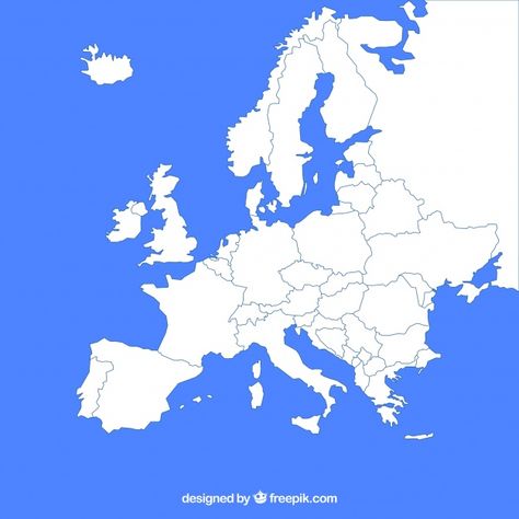 Map of europe with colors in flat style. Download for free at freepik.com! #Freepik #freevector #city #europe #maps Fictional Country, World Map Template, Graphic Silhouette, World Map With Countries, City Europe, Landmark Poster, Us State Map, Word Map, Retro Map