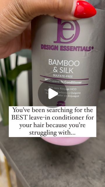 Hair Curl Types, Design Essentials Hair Products, Natural Hair Salons, Heat Styling, Design Essentials, Bamboo Silk, Leave In Conditioner, Heat Styling Products, Natural Hairstyles