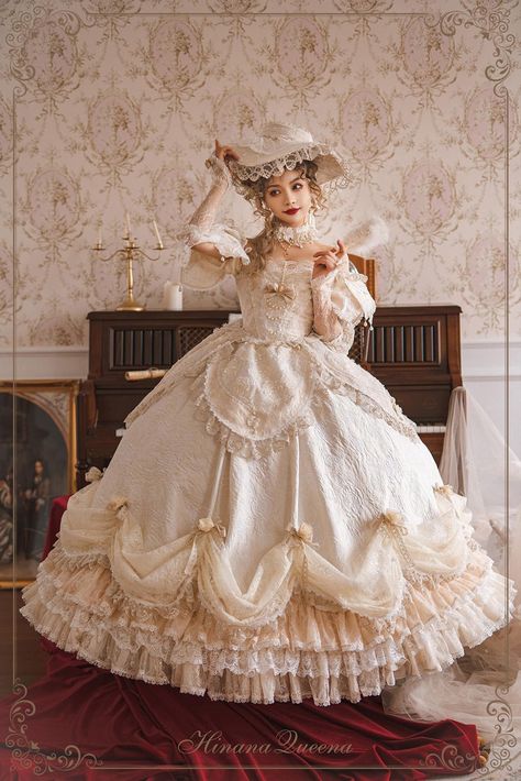 Victorian Dress Gowns Aesthetic, 1900 Dresses Victorian Ball Gowns, Victorian Ballgown Masquerade Ball, Russian Ball Gown, Big Fluffy Dresses, Elegant Vintage Dresses Victorian Gowns, Ballgowns Victorian Aesthetic, 1800s Dresses Victorian Gowns, Roccocore Outfits