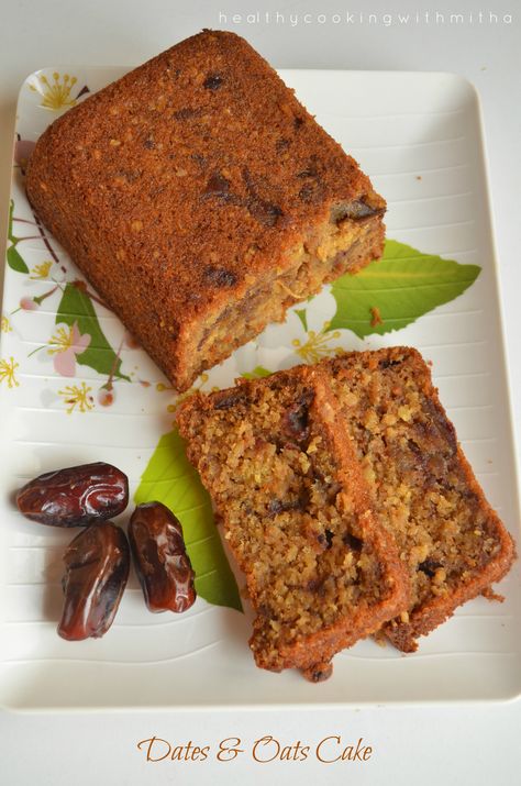 Dates and Oats cake | Healthy cooking with Mitha Banana Cake Design, Banana Bread Recipe Starbucks, Banana Bread Recipe No Eggs, Banana Bread With Almond Flour, Oats Cake, Recipe Banana Bread, Banana Bread Recipe Easy Moist, Oat Cake Recipes, Banana Bread Pudding