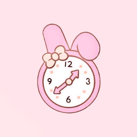 App Icon My Melody, Cute Clock Icons, My Melody App Icons, App Icons Calendar, Vintage App Icons, Clock App Icon, All Apps Icon, Vintage App, Pink Clocks