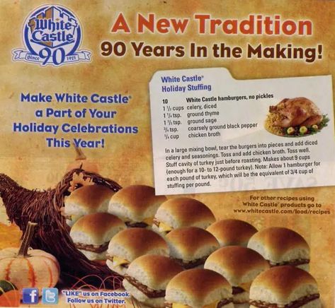 White Castle Stuffing, Stuffing Bake, Holiday Stuffing, Turkey Stuffing Recipes, Turkey Bacon Wrap, Stuffing Recipes For Thanksgiving, Thanksgiving Prep, Best Thanksgiving Recipes, White Castle