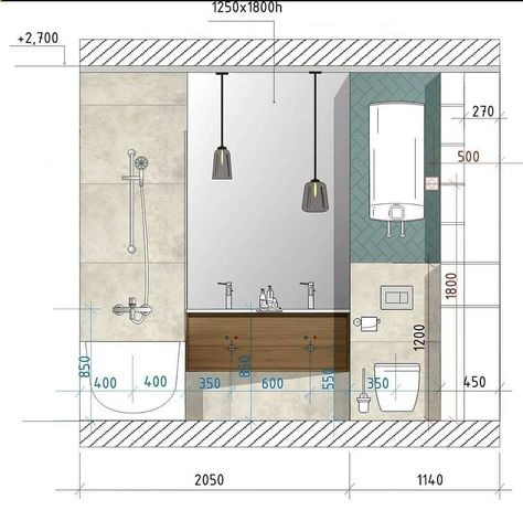 Bathroom Layout Plans, Bathroom Dimensions, Interior Design Presentation, Furniture Details Design, Arch Interior, Interior Design Sketches, Toilet Design, Modern Baths, Bathroom Layout